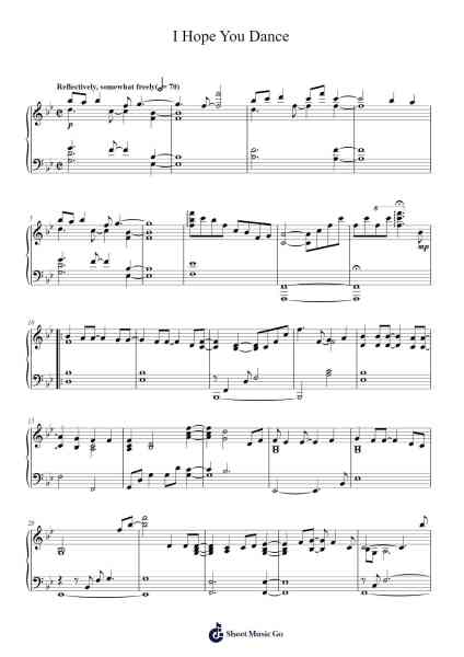I Hope You Dance Sheet Music by Lee Ann Womack-Arr.Everal Baurell