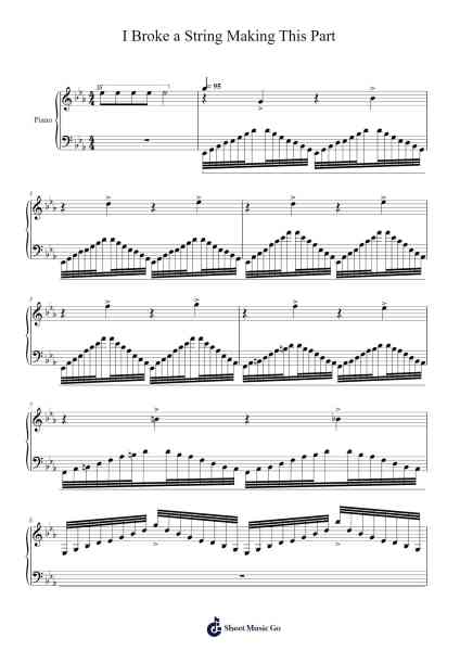 I Broke a String Making This Part Sheet Music by jake25.17-Arr.Springgene