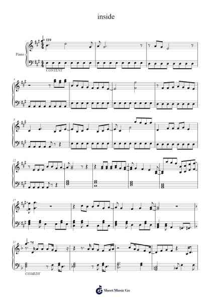 inside Sheet Music by Bo Burnham-Arr.O'Neilgrey