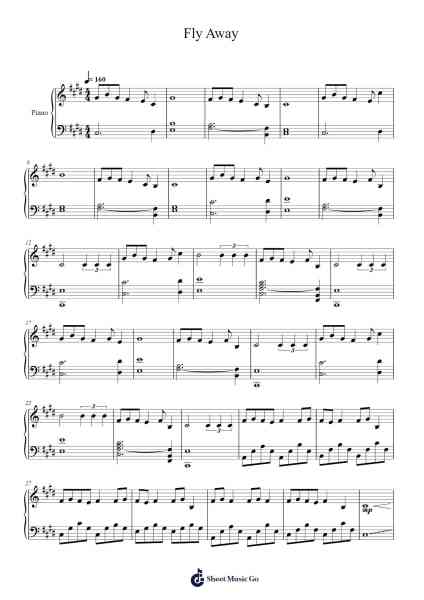 Fly Away Sheet Music by TheFatRat-Arr.Nyroy Vebe