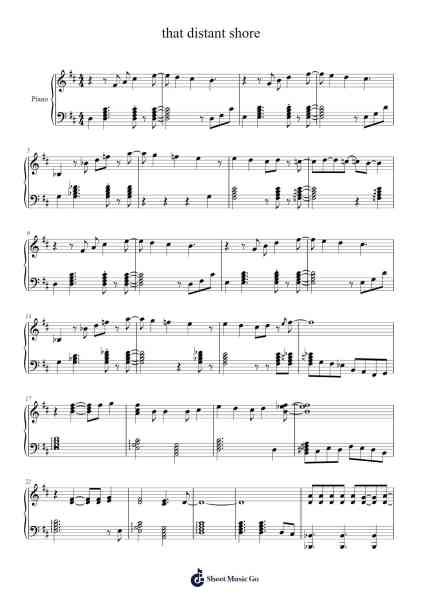 that distant shore Sheet Music by Misc Cartoons-Arr.Sawoolf Phylhale