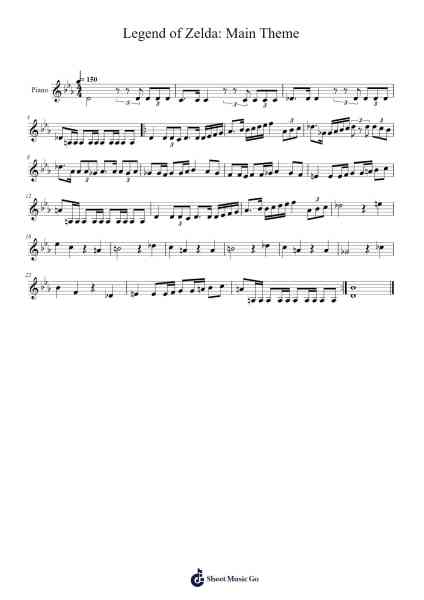 Legend of Zelda: Main Theme (Alto) Sheet Music by Koji Kondo-Arr.Mattrie