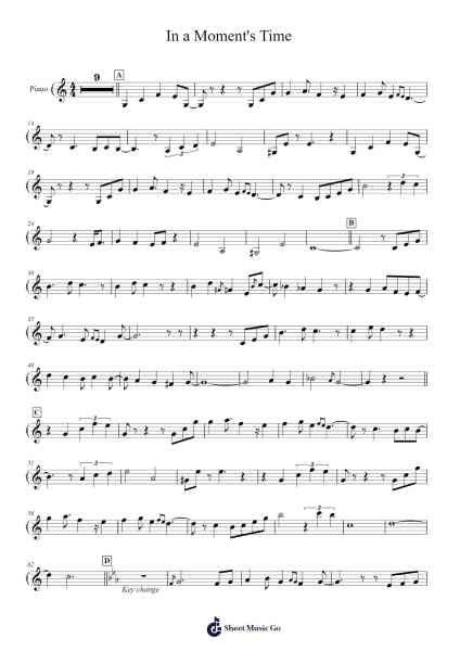 In a Moment's Time Sheet Music by Michiru Yamane-Arr.Kentfred