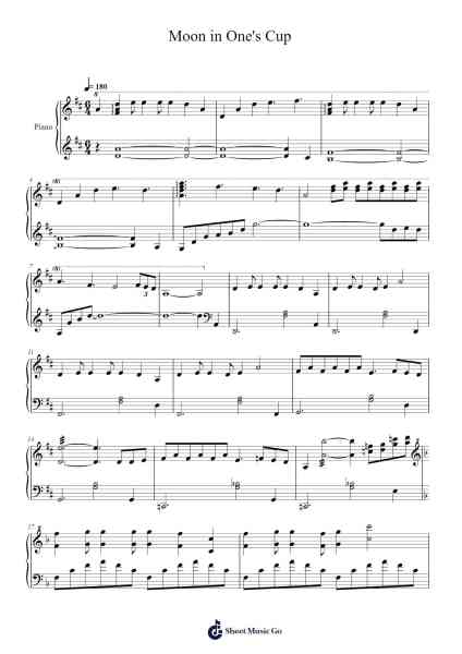 Moon in One's Cup Sheet Music by Yu-Peng Chen-Arr.Sherrah Birroll