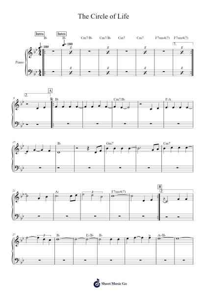 The Circle of Life Sheet Music by Elton John-Arr.Hifaithe Fojames