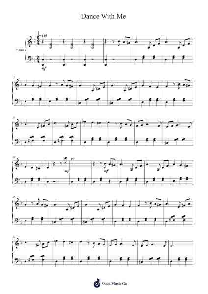 Dance With Me Sheet Music by Anna Karenina Soundtrack-Arr.Egger Daveky