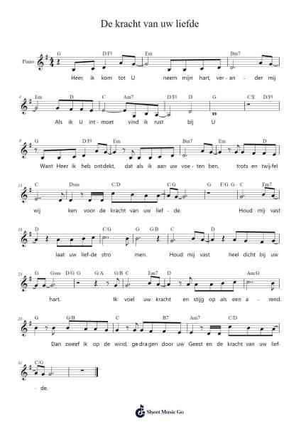 De kracht van uw liefde Sheet Music by Rapert-Arr.Yetjeames Sailsdia