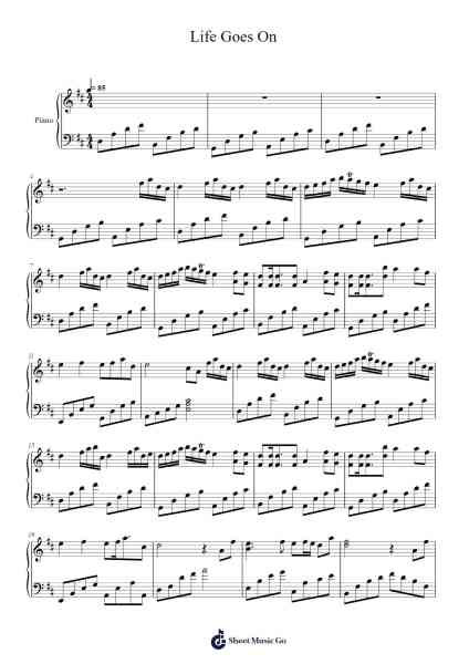 Life Goes On Sheet Music by Dildice-Arr.Shelmore Yetgrant