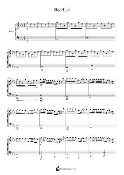 Sky High Sheet Music by Elektronomia-Arr.Simpdre