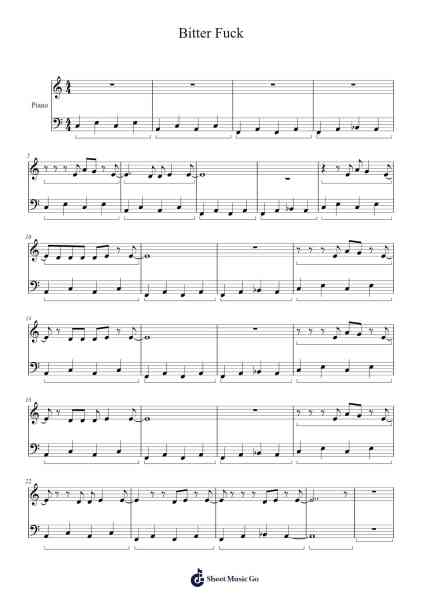 Bitter Fuck Sheet Music by Joji-Arr.Websjean Hodgdre