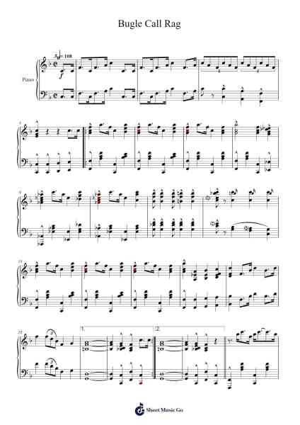 Bugle Call Rag Sheet Music by James Hubert Blake (Eubie)/Carey Elmore Morgan Jr.-Arr.Sylgou