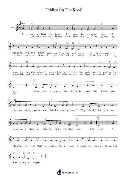 Fiddler On The Roof Sheet Music by Jerry Bock-Arr.Whittrine Pruham
