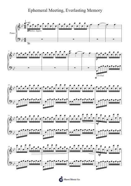 Ephemeral Meeting, Everlasting Memory Sheet Music by Akmigone-Arr.Tice Charsweet