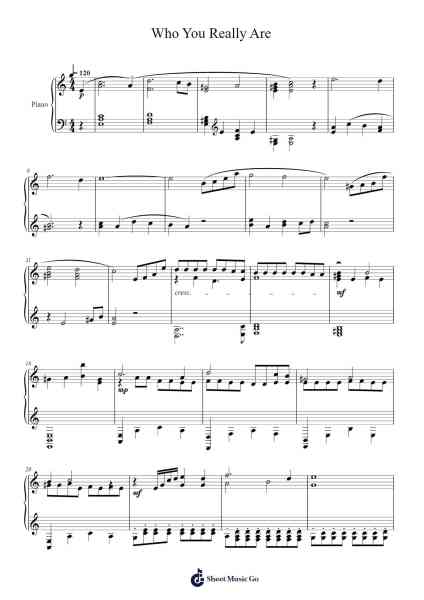 Who You Really Are Sheet Music by Clean Bandit-Arr.Fitchnolds Hartewy