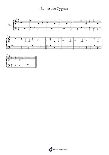 Le lac des Cygnes Sheet Music by Zonangelo-Arr.Felgrace