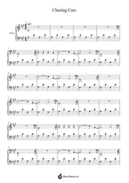 Chasing Cars Sheet Music by Snow Patrol-Arr.Serles