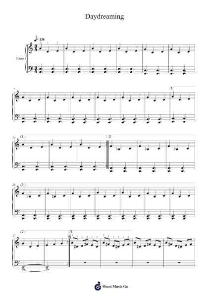 Daydreaming Sheet Music by Radiohead-Arr.Himorse