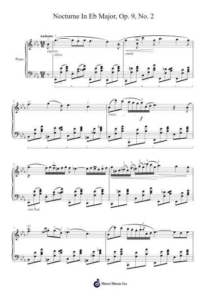 Nocturne in E-flat Major, Op. 9, No. 2 Sheet Music by Frédéric Chopin-Arr.Sawhy