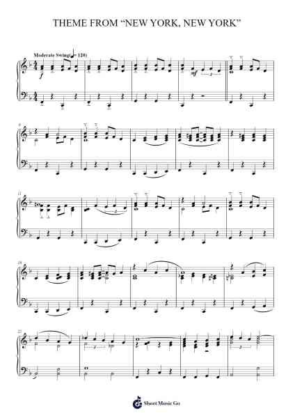Theme From "New York, New York" Sheet Music by Frank Sinatra-Arr.Jesine