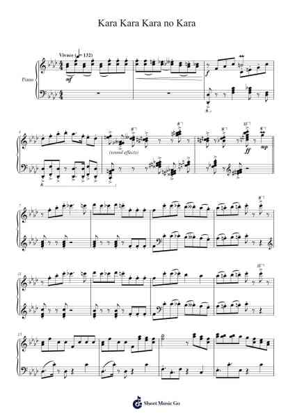 Kara Kara Kara no Kara Sheet Music by Kikuo-Arr.Hulking Chilmund