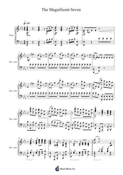 The Magnificent Seven Sheet Music by Elmer Bernstein-Arr.Lornas Buckdick