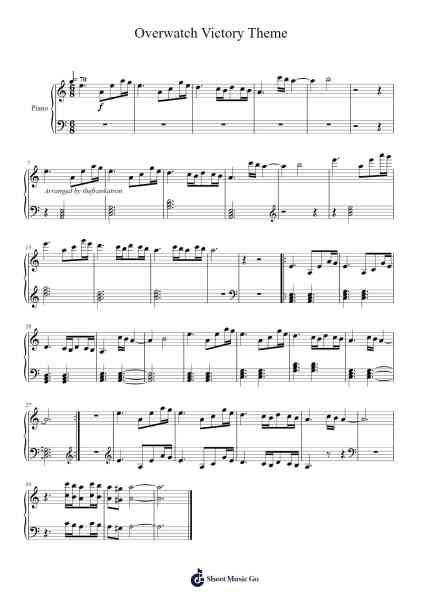 Overwatch Victory Theme Sheet Music by Neal Acree-Arr.Hulking Chilmund