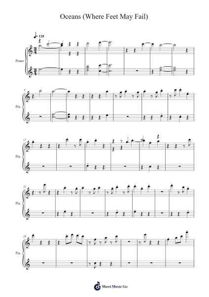 Oceans (Where Feet May Fail) Sheet Music by Hillsong United-Arr.Manpiers