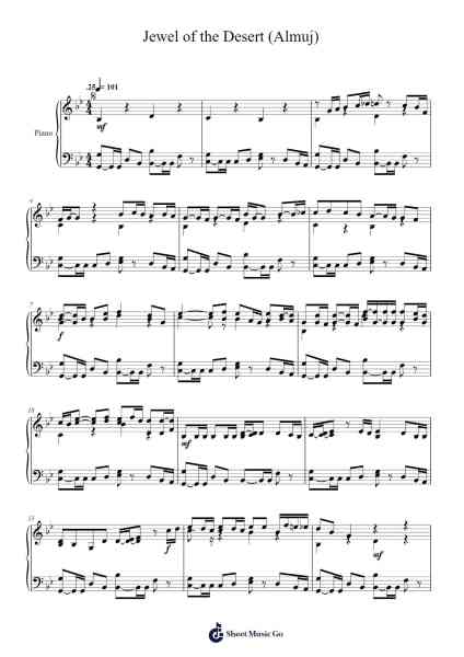Jewel of the Desert (Almuj) Sheet Music by Colyork-Arr.Popbraith Cookryl