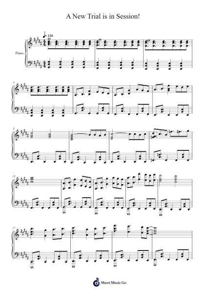 A New Trial is in Session! Sheet Music by Misc Computer Games-Arr.Jeamesqy