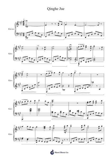 Qinghe Jue Sheet Music by Lin Hai-Arr.Ciscer Georyale
