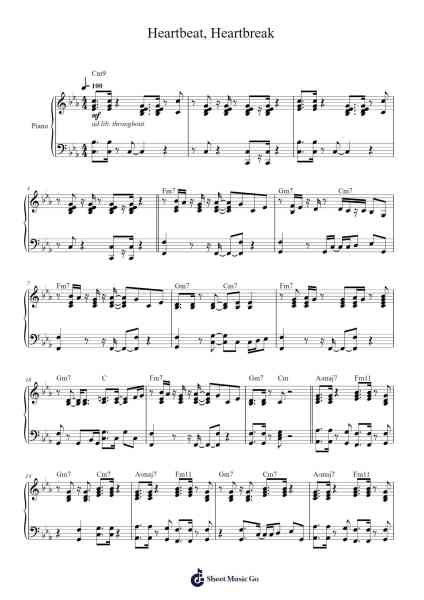 Heartbeat, Heartbreak Sheet Music by Shoji Meguro/Atsushi Kitajoh/Ryuta Kozuka-Arr.Carlphrey