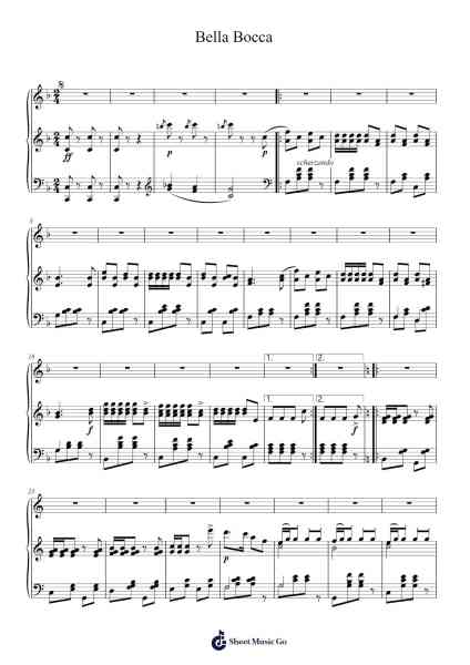 Bella Bocca/Gourmand Polka Sheet Music by Emile Waldteufel-Arr.Milesbelle
