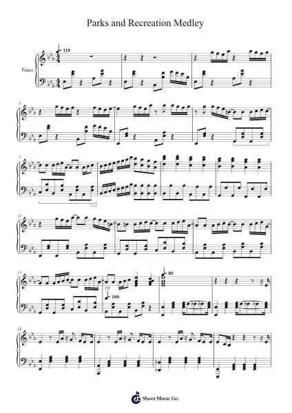 Parks and Recreation Medley Sheet Music by Gaby Moreno-Arr.Darcarr