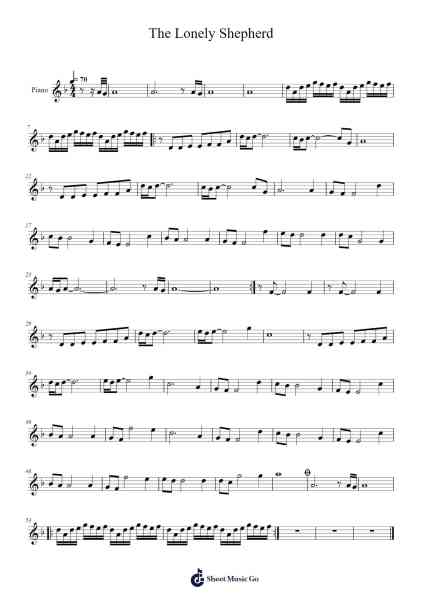 The Lonely Shepherd Sheet Music by Vicbuck Orboyle-Arr.Oglet Kitcke