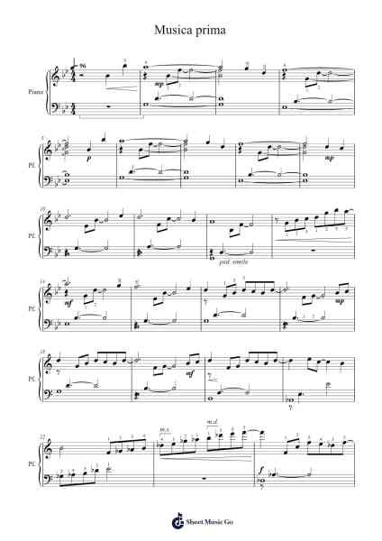 Musica Prima 樂譜由 Krisbach Evertra - 編曲 Wymo