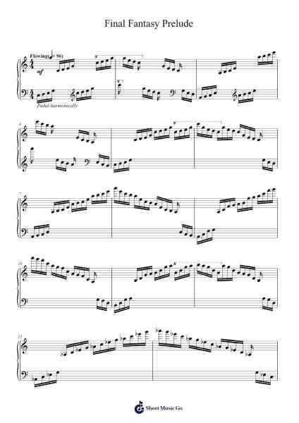Final Fantasy Prelude Sheet Music by Nobuo Uematsu-Arr.Wolian