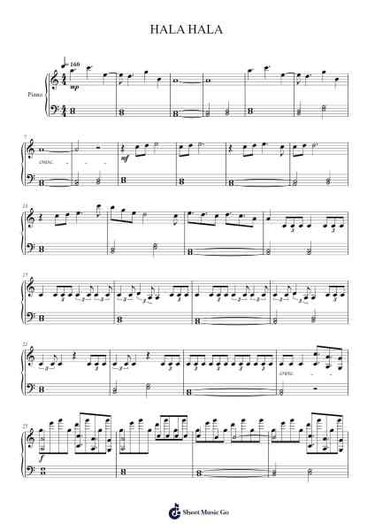 HALA HALA Sheet Music by ATEEZ-Arr.Walshses