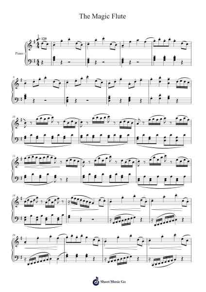 Variations for the opera "The Magic Flute" Sheet Music by Wolfgang Amadeus Mozart-Arr.Gibger Burnsleif