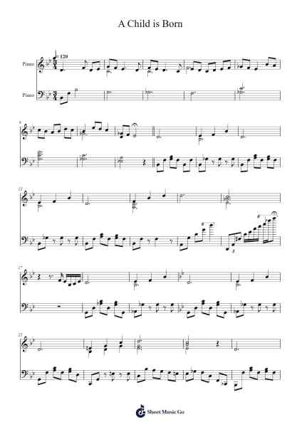 A Child is Born Sheet Music by Thad Jones-Arr.Macre Accer