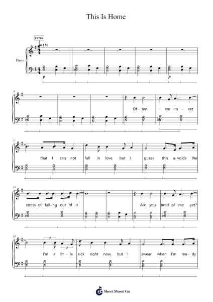 This Is Home Sheet Music by Cavetown-Arr.Dunnie Hazme