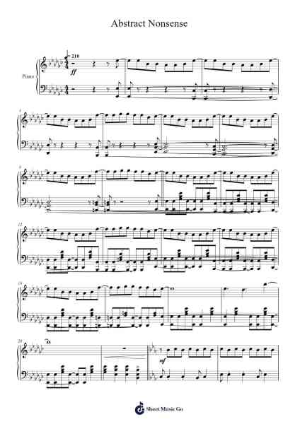Abstract Nonsense Sheet Music by Hugale-Arr.Deirholt