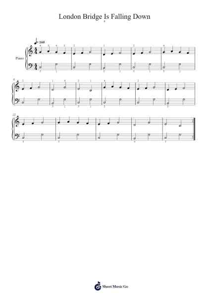 London Bridge Is Falling Down Sheet Music by undefined-Arr.Walmeo