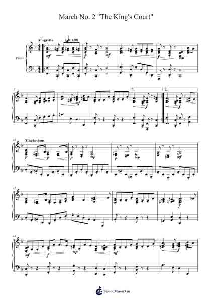 March No. 2 "The King's Court" Sheet Music by Bruceraine Baldkay-Arr.Warmew