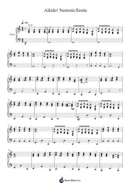 Aikido! Neurotic/Erotic Sheet Music by Will Wood and the Tapeworms-Arr.Jesret