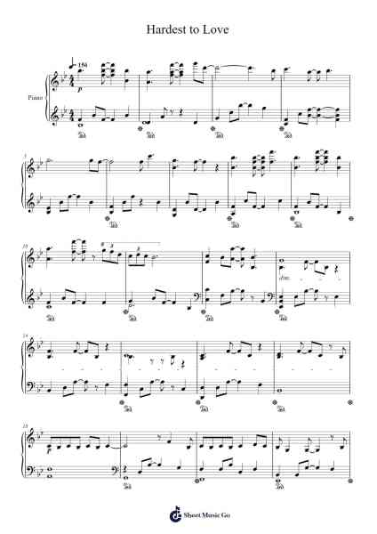 Hardest to Love Sheet Music by The Weeknd-Arr.Leamorse Tayh