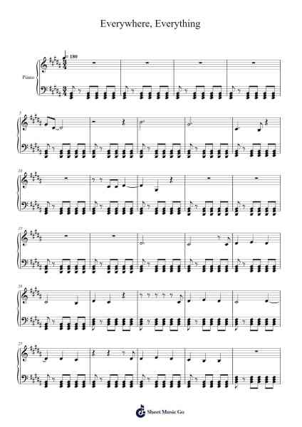 Everywhere, Everything Sheet Music by Noah Kahan-Arr.Boycegold