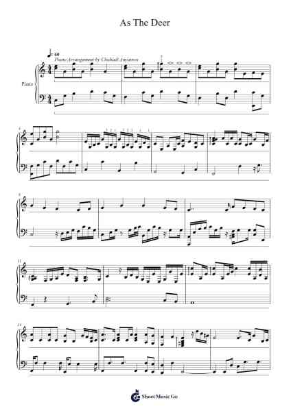 As The Deer Sheet Music by Martin J Nystrom-Arr.Stilkim
