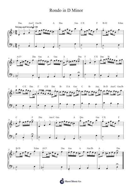 Rondo in D Minor (from Abdelazer) Sheet Music by Henry Purcell-Arr.Ribloor
