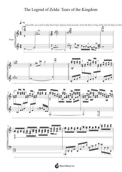 The Legend of Zelda: Tears of the Kingdom Sheet Music by Manaka Kataoka-Arr.Iwilde