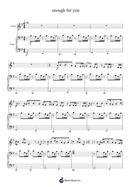 enough for you Sheet Music by Olivia Rodrigo-Arr.Stonelian Chantham